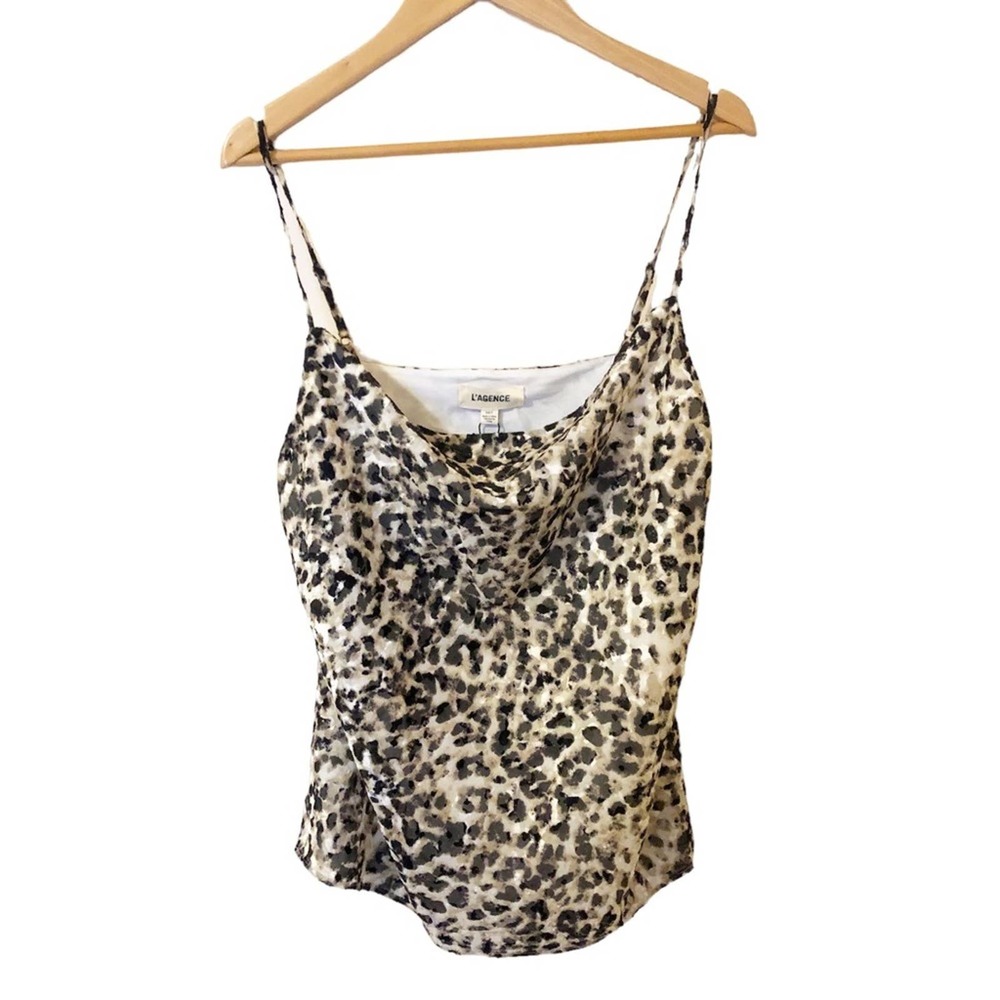 L’agence Tank Kay Cowl Neck Camisole Top 100% Silk XS